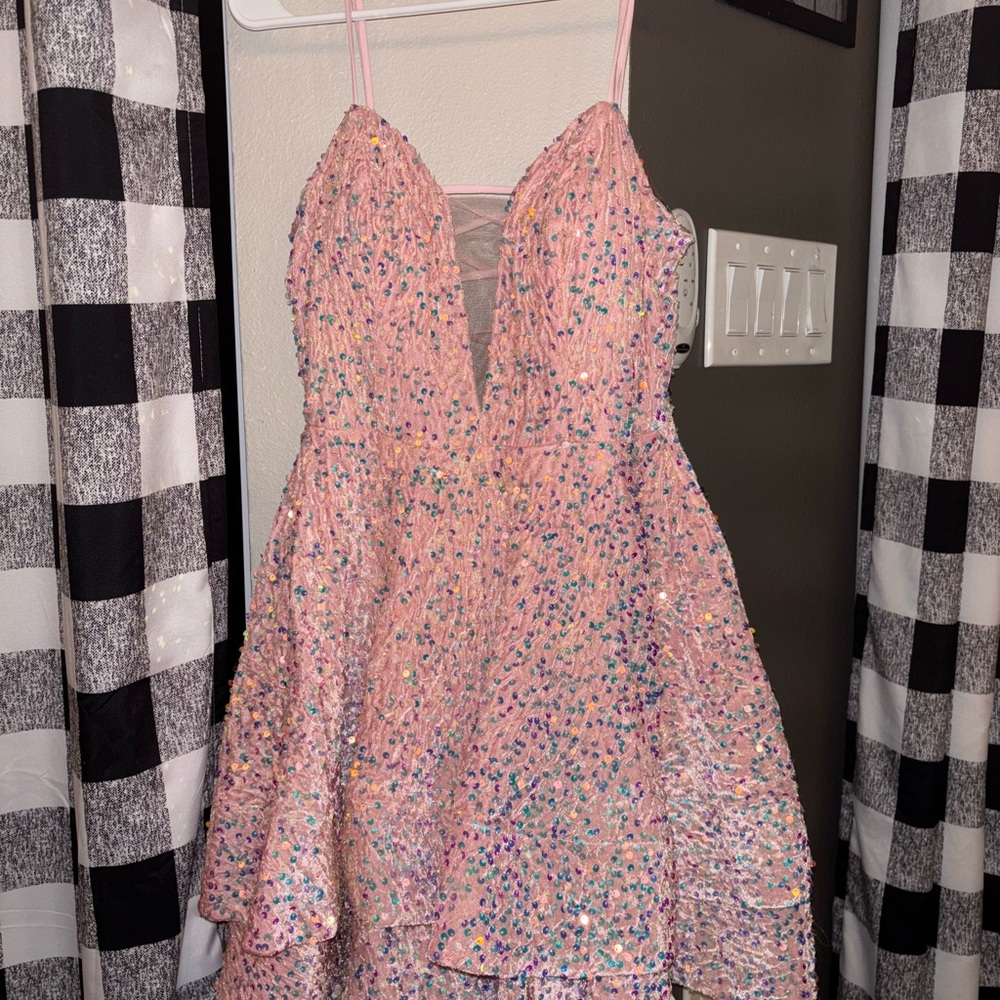 Sparkling Pink Prom/Homecoming Dress
